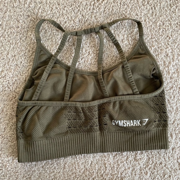 Gymshark Olive Green Energy Seamless Sports Bra - Picture 5 of 7
